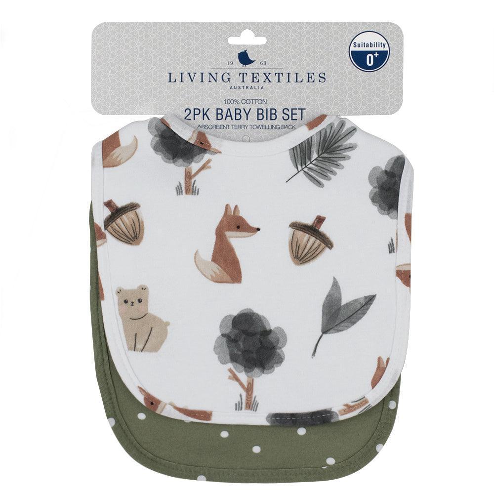Living Textiles Baby Bibs Forest Retreat 2pk – Two Streets Over