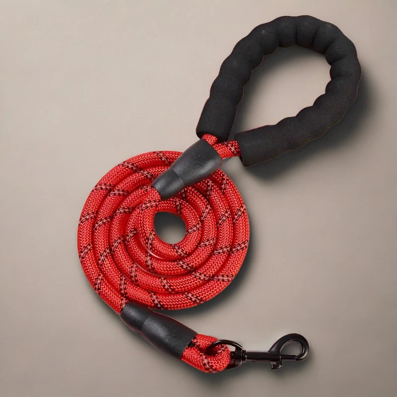 RED PLAIN DOG LEASH main image 1