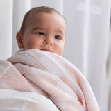 Living Textiles - Chenille Blanket - Checkered Pink