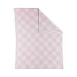 Living Textiles - Chenille Blanket - Checkered Pink