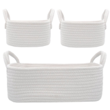 Living Textiles - Cotton Rope 3pc Storage Set - White