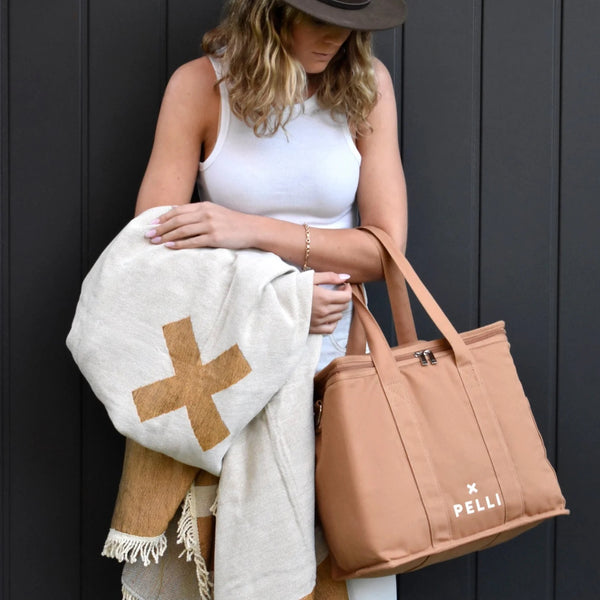 Two Streets Over Cooler Bag in Ginger by Pelli