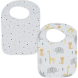 Living Textiles - Baby Bibs Animals 2pk