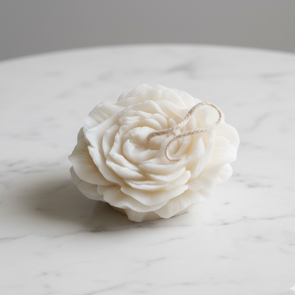 Small candle in rose shape - Two Streets Over gifting