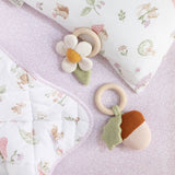 Living Textiles - Daisy Teething Ring Rattle - Whimsical Wonderland