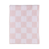 Living Textiles - Chenille Blanket - Checkered Pink