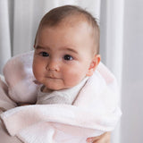 Living Textiles - Chenille Blanket - Checkered Pink