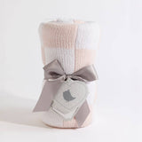 Living Textiles - Chenille Blanket - Checkered Pink