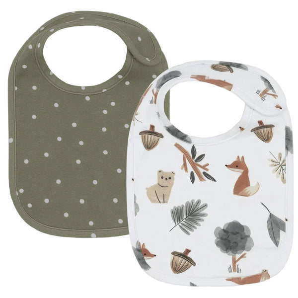 Living Textiles - Baby Bibs Forest Retreat 2pk - Twostreetsover