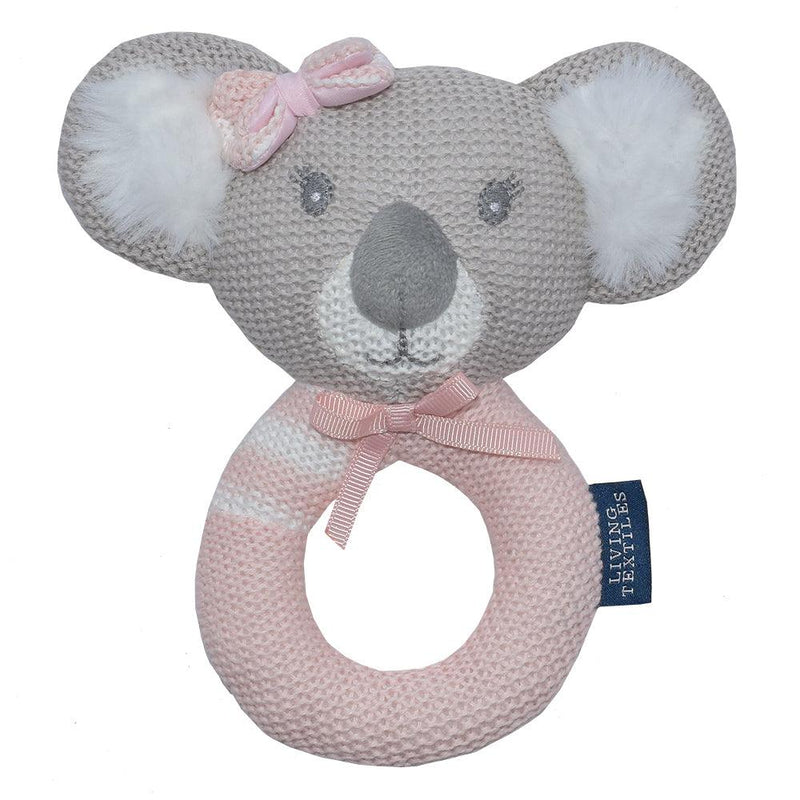 The Living Textiles - Knitted Rattle Chloe the Koala - Twostreetsover