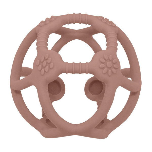 The Living Textiles - Silicone Teething Ball Rose - Twostreetsover