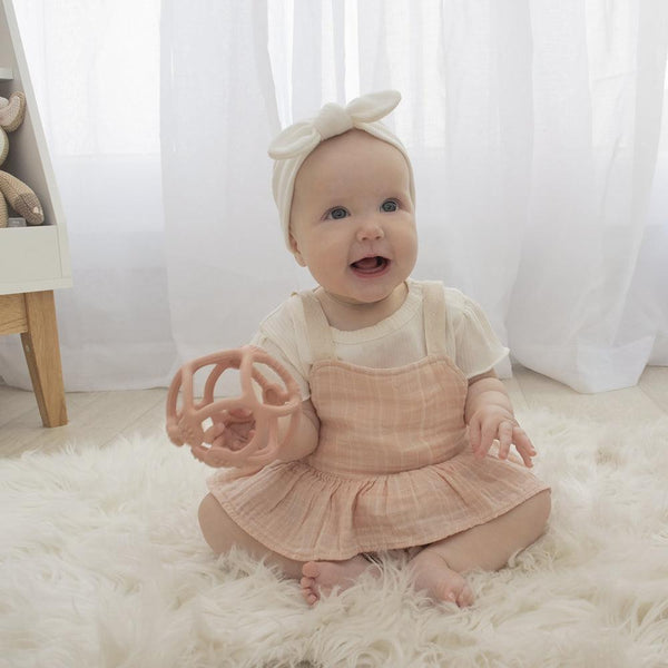 The Living Textiles - Silicone Teething Ball Rose - Twostreetsover