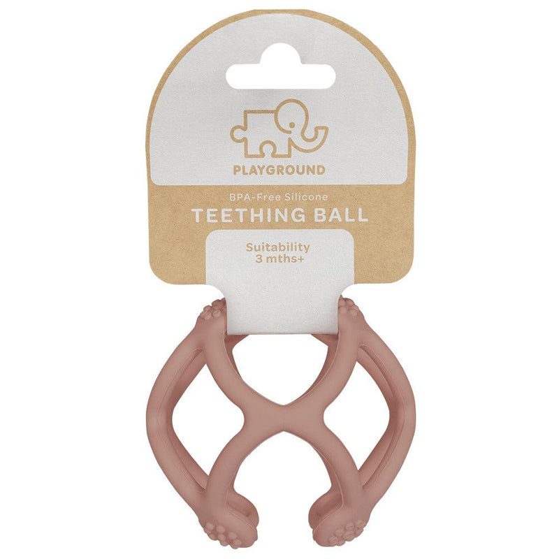 The Living Textiles - Silicone Teething Ball Rose - Twostreetsover