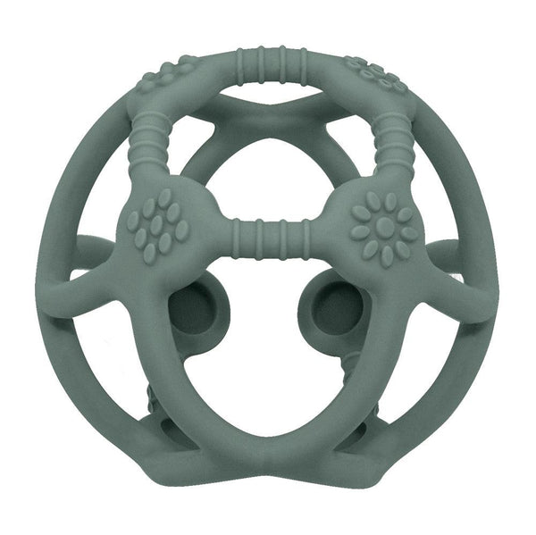 The Living Textiles - Silicone Teething Ball Sage - Twostreetsover