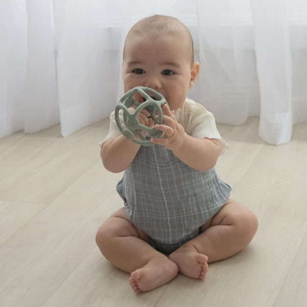 The Living Textiles - Silicone Teething Ball Sage - Twostreetsover