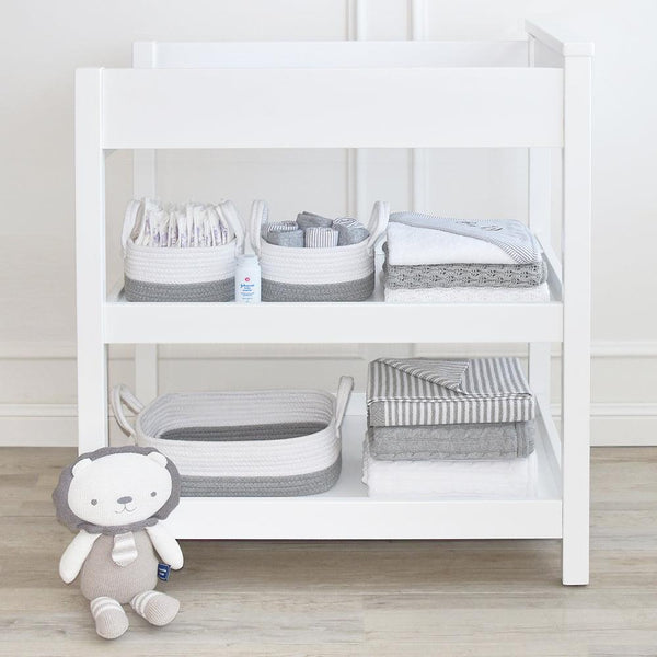 The Living Textiles - Storage Set Grey White 3pces - Twostreetsover