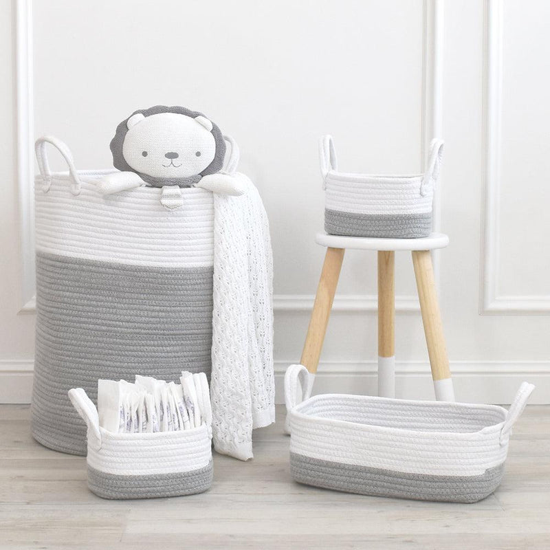 The Living Textiles - Storage Set Grey White 3pces - Twostreetsover