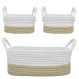 The Living Textiles - Storage Set Natural White 3pces - Twostreetsover
