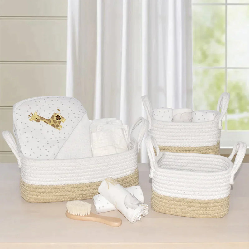 The Living Textiles - Storage Set Natural White 3pces - Twostreetsover