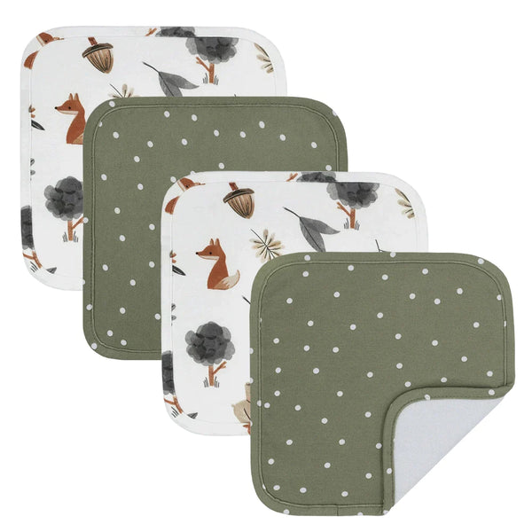 The Living Textiles - Wash Cloths Forest Retreat 4pk - Twostreetsover